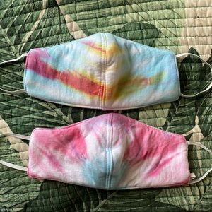 Tie dye face masks